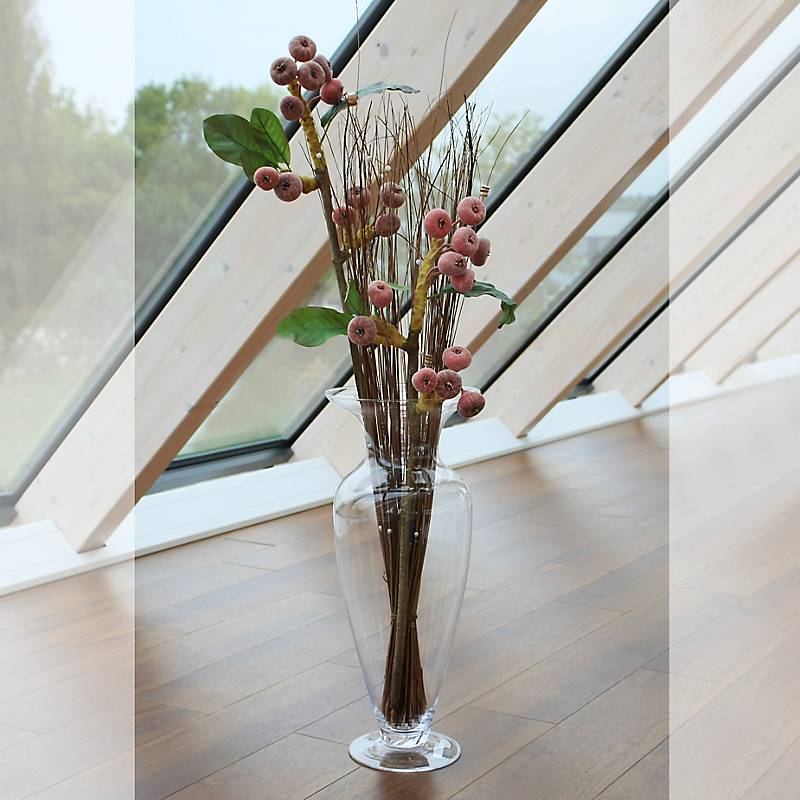 Glasvase Gipar Famous 59cm Blumenvase Amphore Dekoration Gefäß Klarglas Geschenk
