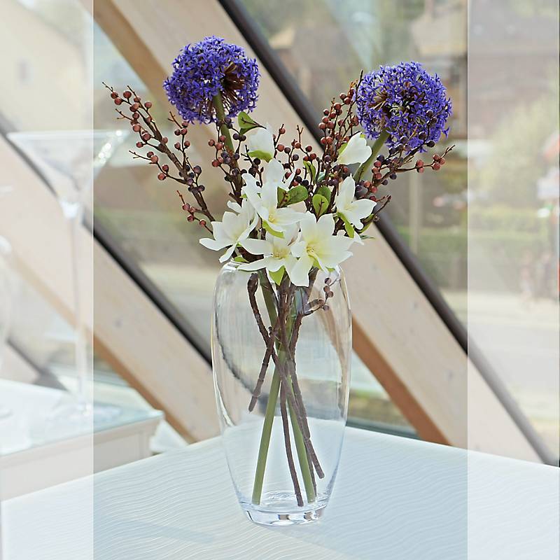 Glasvase Paprika Famous 30cm moderne Blumenvase Deko Gefäß Klarglas Geschenk