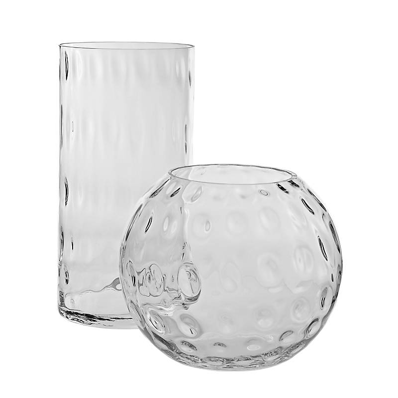Glasvase Bubble Famous 40cm  Zylinder Blumenvase Deko Gefäß Klarglas Geschenk