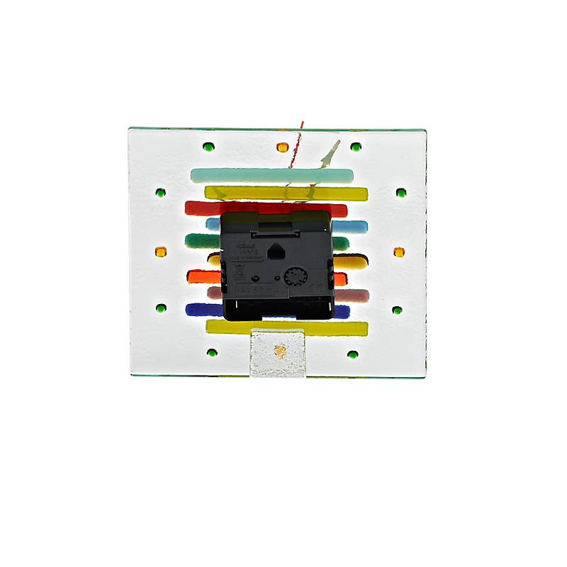 Tischuhr Regenbogen  "Clockworld" (15x15cm)