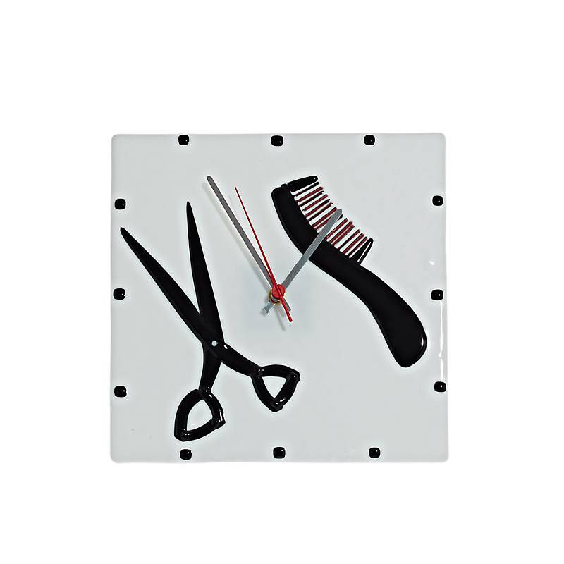 Wanduhr Friseur  "Clockworld" (25x25cm)