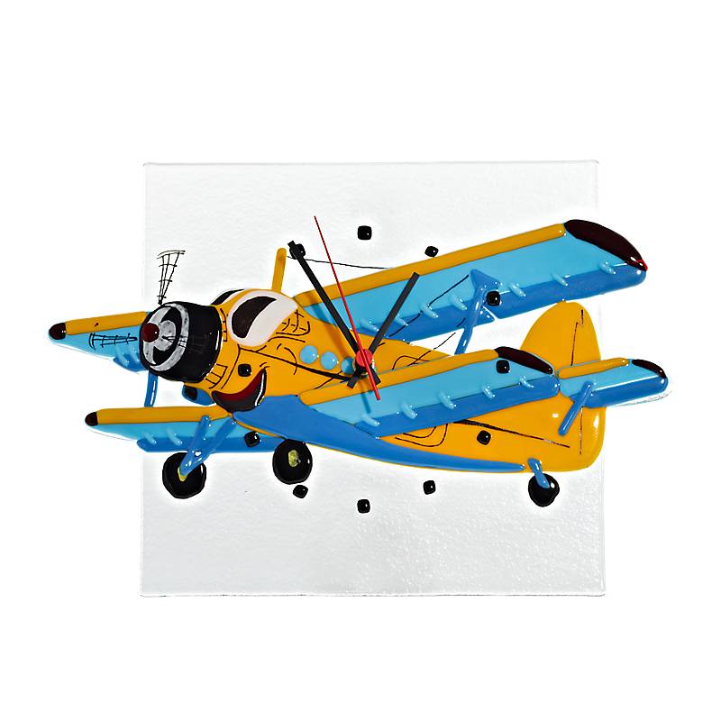 Wanduhr Flugzeug  "Clockworld" (37x25cm)