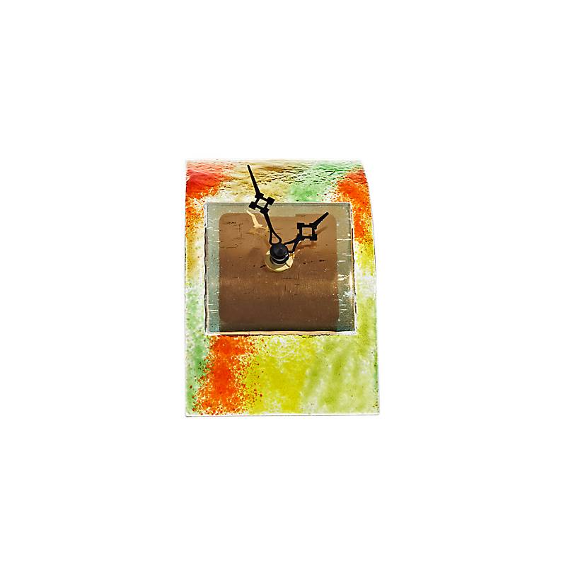 Tischuhr Goldene Welle  "Clockworld" (20x9cm)