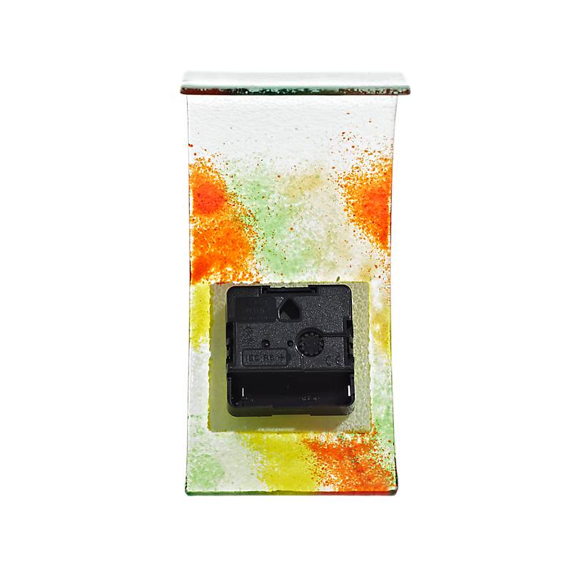 Tischuhr Gelbe Welle  "Clockworld" (19x9cm)