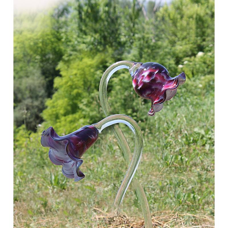Miniglocke auf Glasstab "Gartenflair" (90cm) diverse Farben