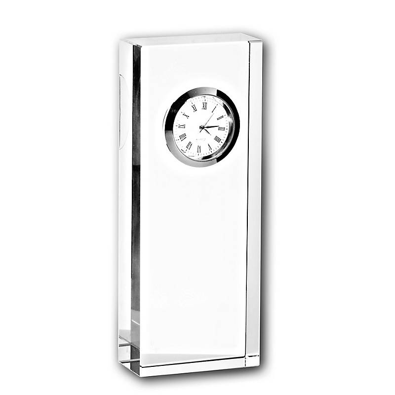 Glasblockuhr 15cm
