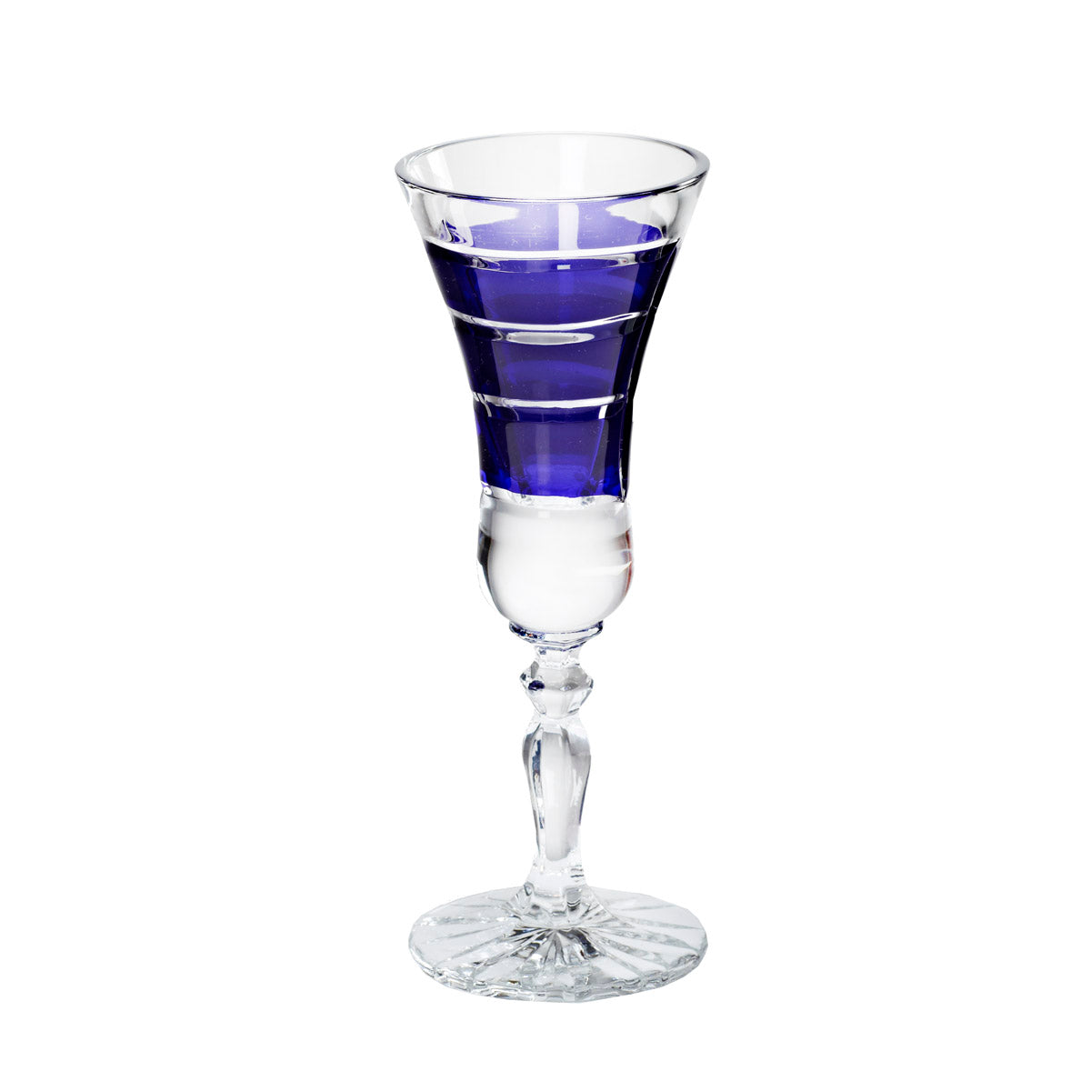 Likörkelch Schnapsglas Wodkaglas Handgeschliffen Square Kristall Glas 25 ml