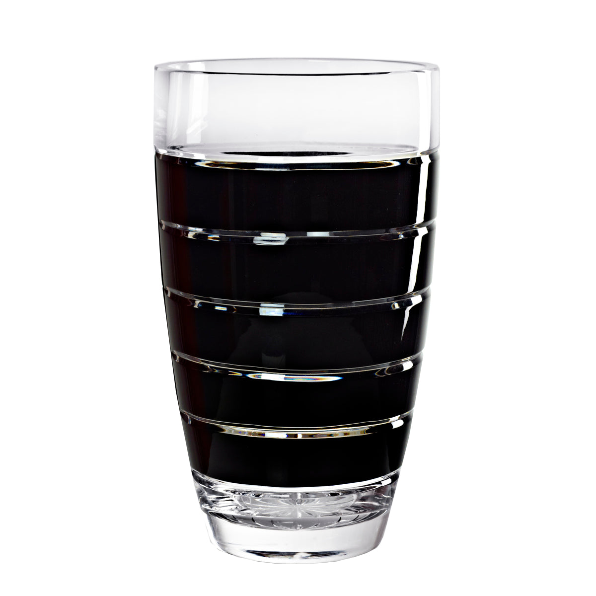 Vase Blumenvase Tischvase 30 cm Handgeschliffen Square Kristall Glas