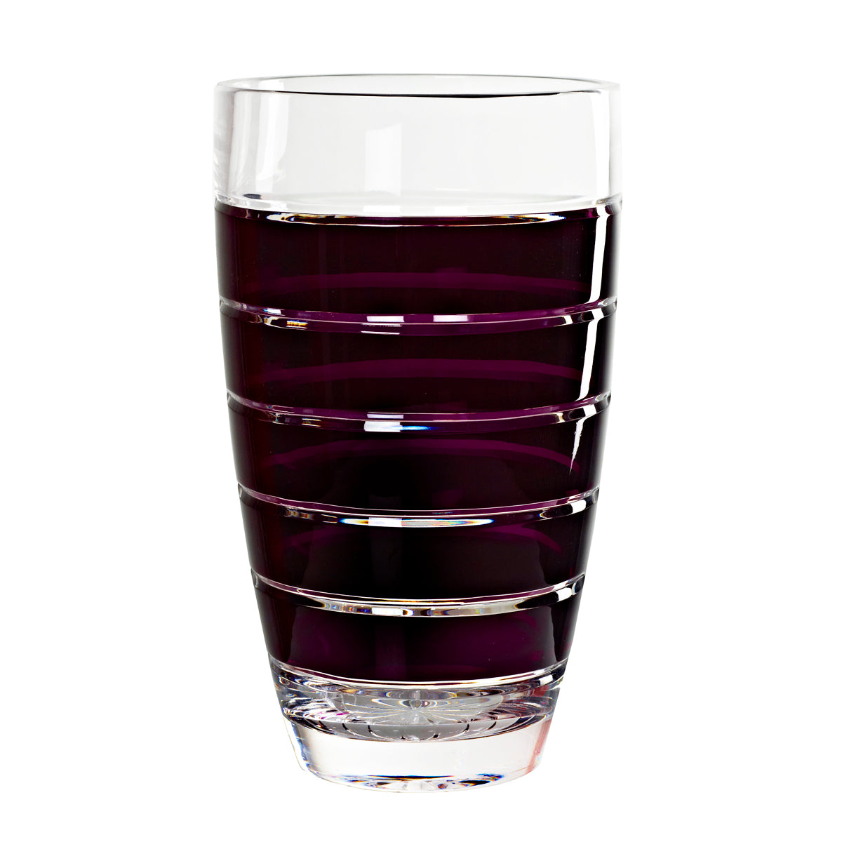 Vase Blumenvase Tischvase 30 cm Handgeschliffen Square Kristall Glas