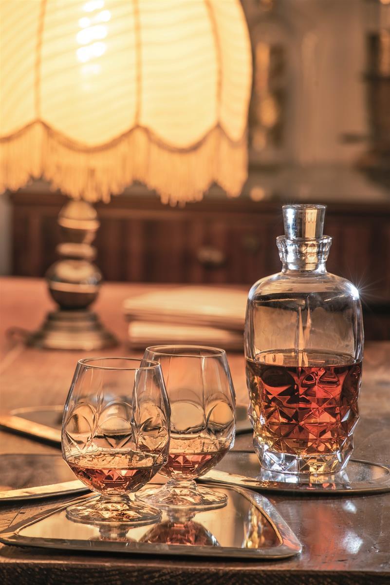 Karaffe Dekanter mit Stopfen Whisky Brandy Alkemist 1000 ml Glas transparent
