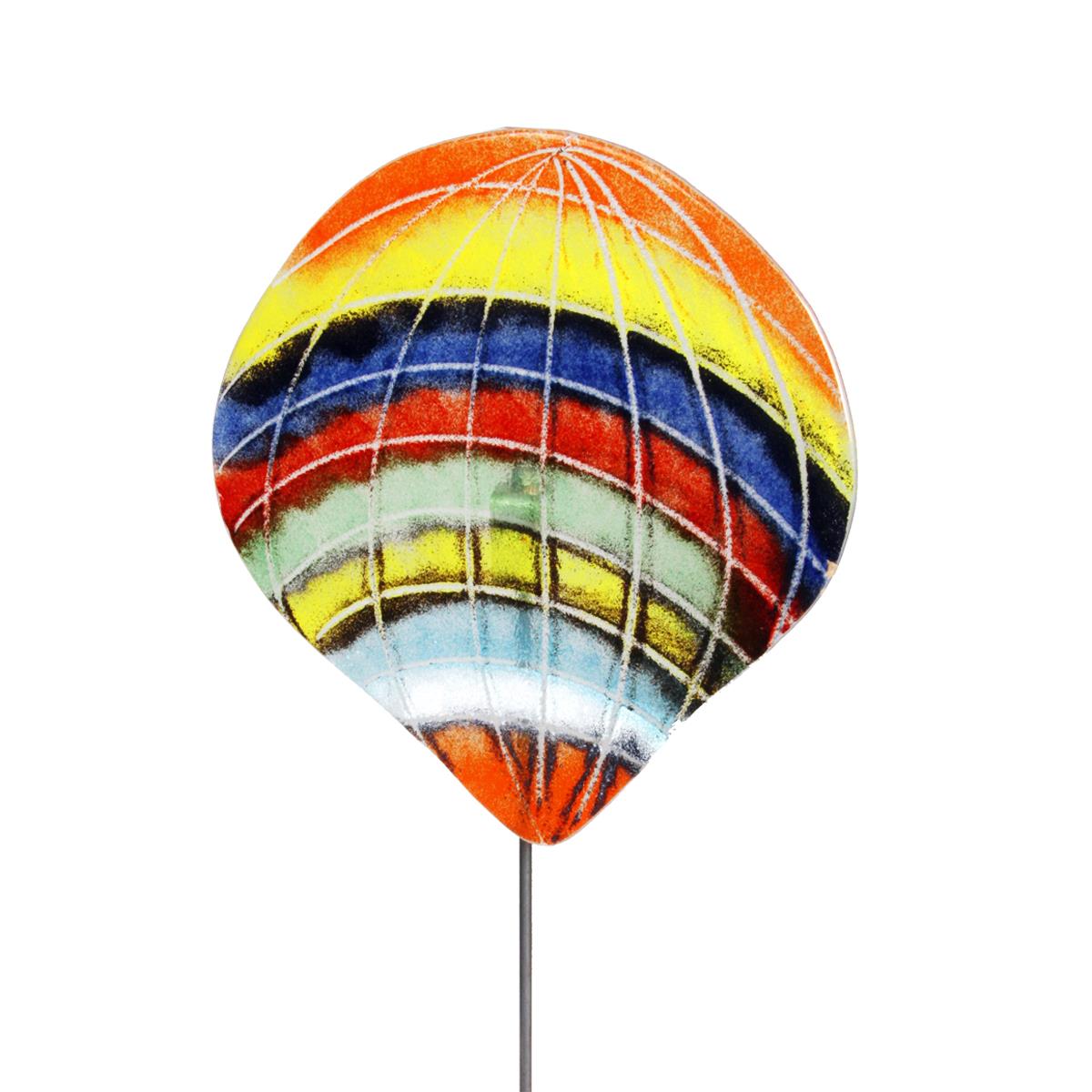 Gartenstecker Glasbild Ballon bunt Fusing 43 cm inkl. Stab