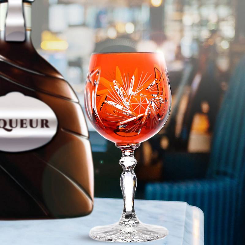 Likörglas orange Schleuderstern 6er Set (60ml)