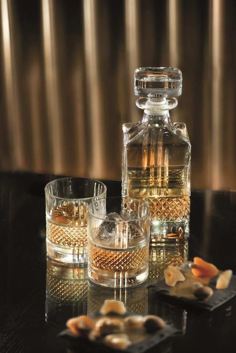 Karaffe mit 2 Whiskygläsern Brillante 3-tlg.