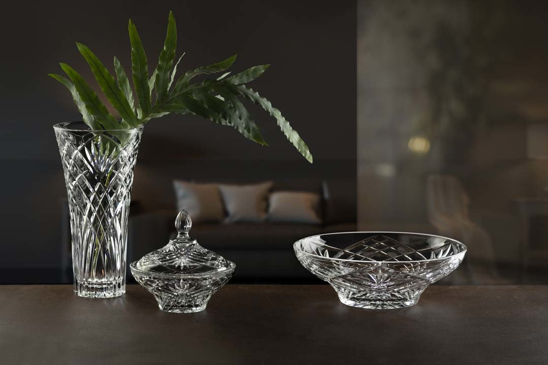 Glasschale Melodia 30 cm Schüssel Kristallglas Retroschliff