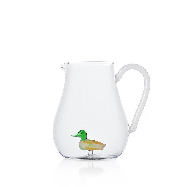 Glaskrug Saftkrug Wasserkrug mit Ente Animal Farm 1750ml