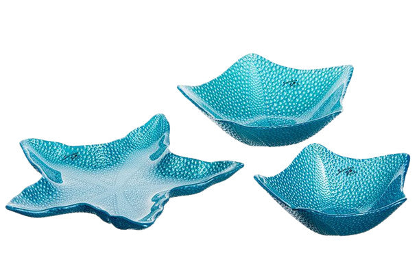 Glasschale Marina Stern blau 17cm