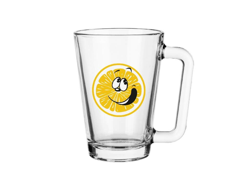 Glastasse freche Früchte 250ml 3-fach. sort.