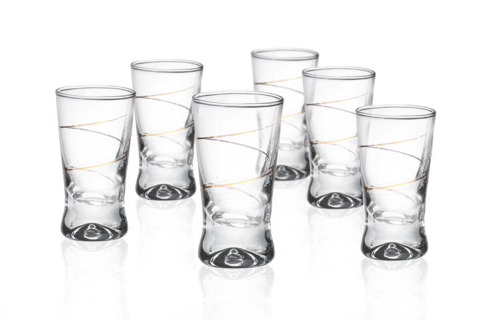 Wodkaglas Golden Loop 6er-Set