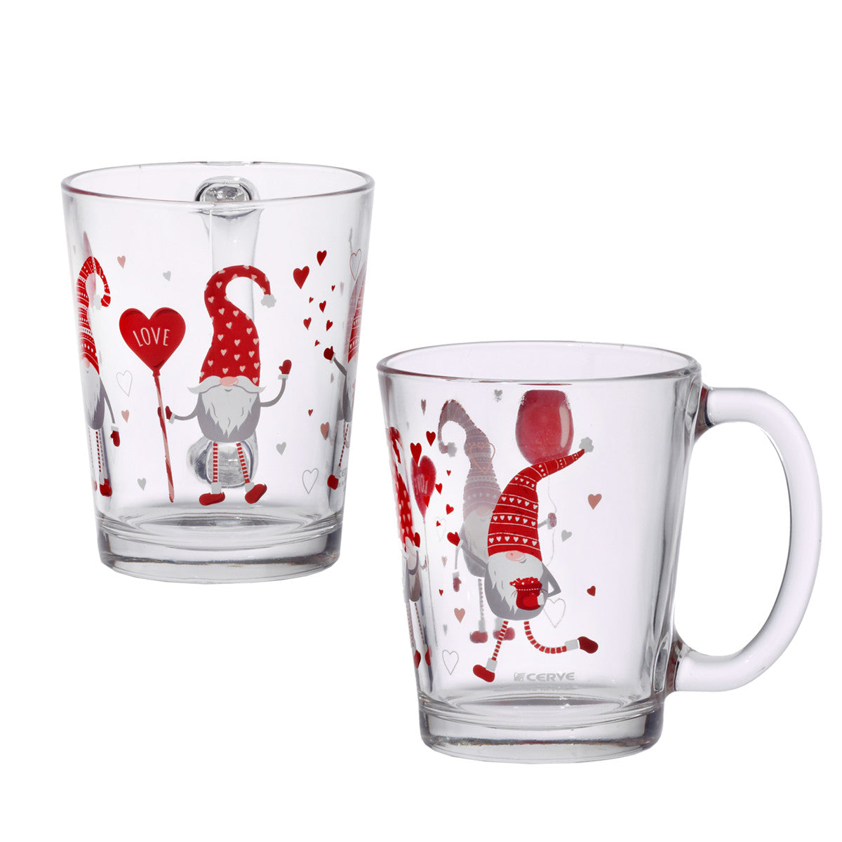 Glastasse Happy Elf Henkelbecher Wichtel 310 ml