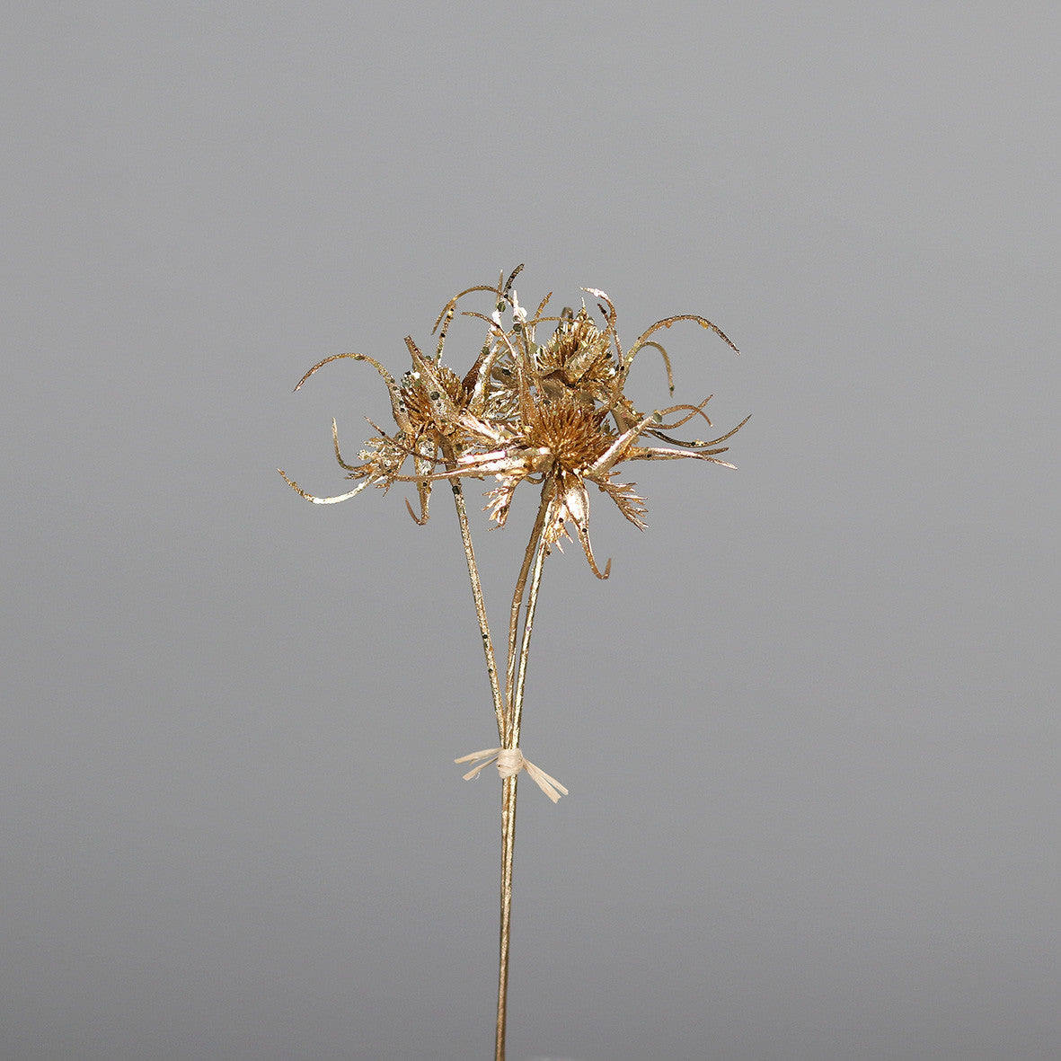 Kunstblume Distel 30 cm gold Bund